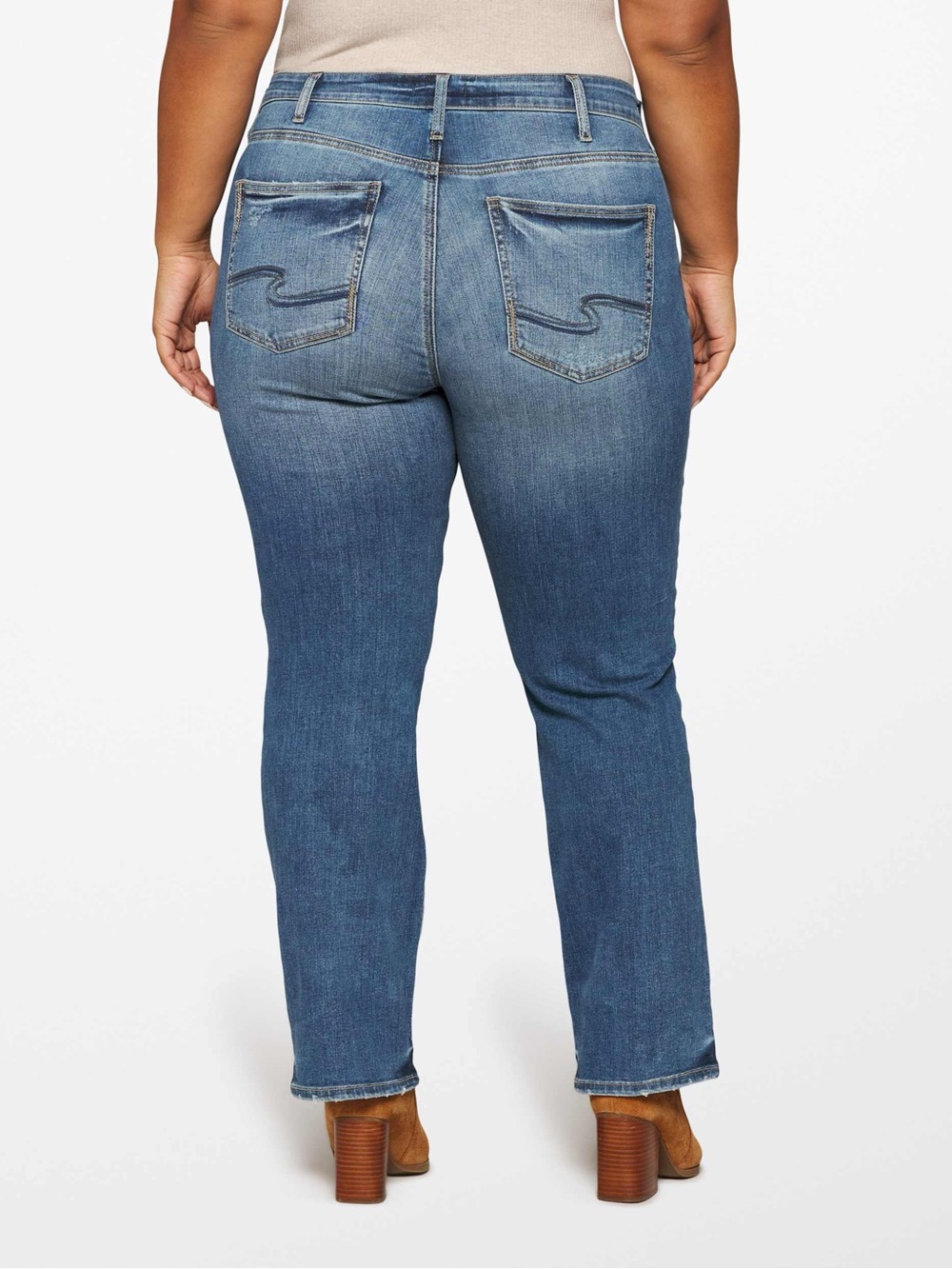Silver Jeans Women's Avery Slim Boot Cut Blue Denim Jeans - Picture 3 of 8